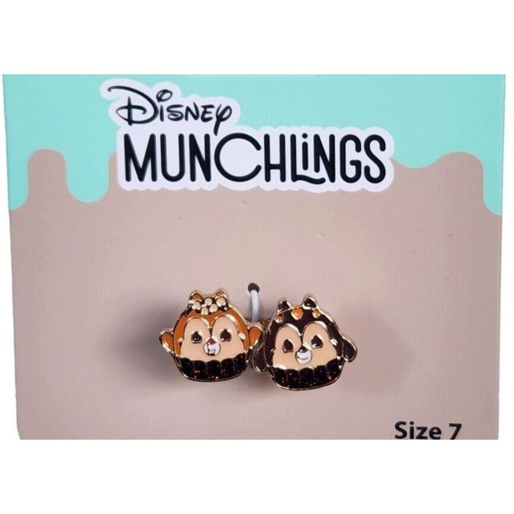 Disney Parks Munchlings Baked Treats Chip N Dale Ring Size 7